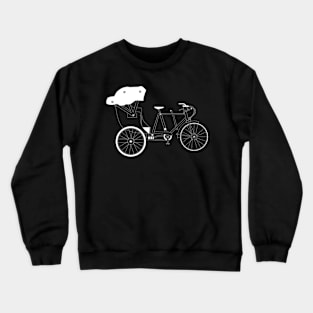 Rickshaw White Outline Crewneck Sweatshirt